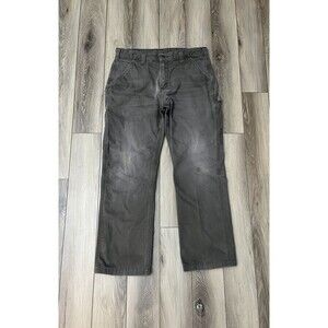 Carhartt (B324 DFE) Relaxed Fit Twill Utility Dungaree Distressed Pants Sz 34x30